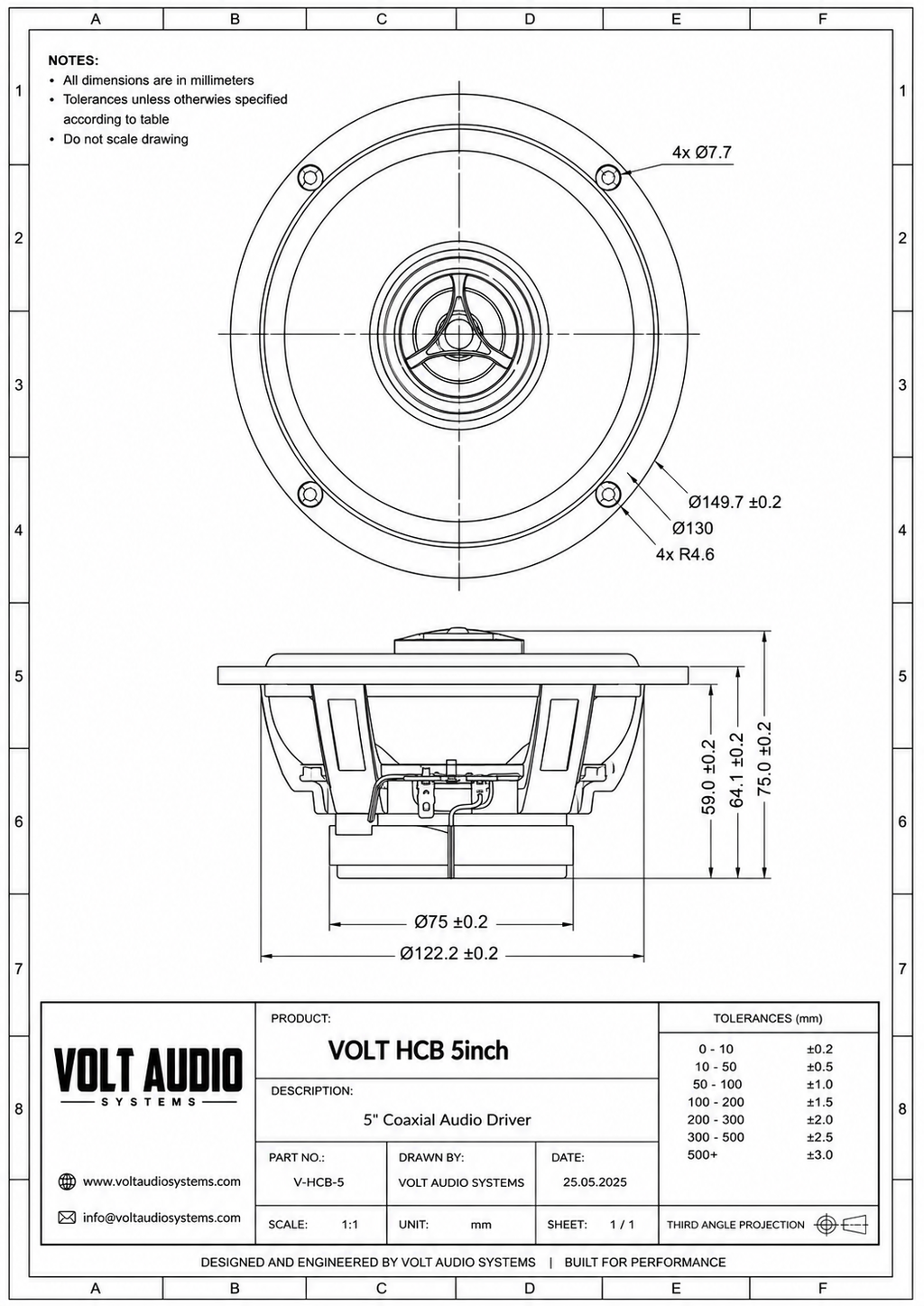 Volt Audio HCB 5” Speaker