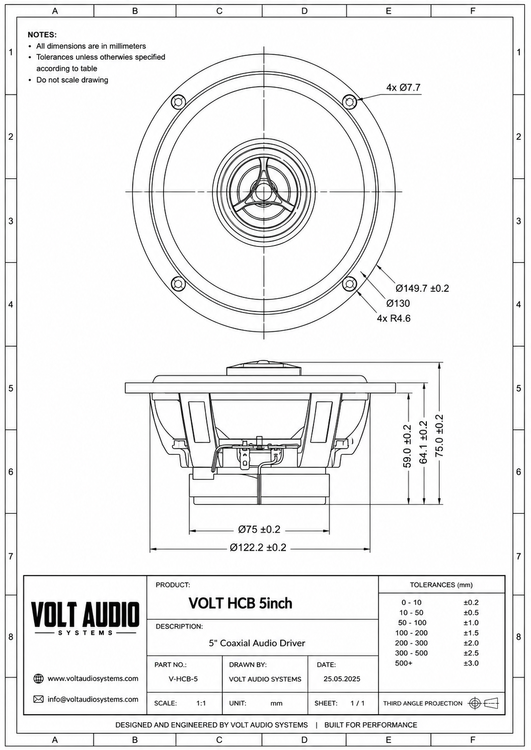 Volt Audio HCB 5” Speaker